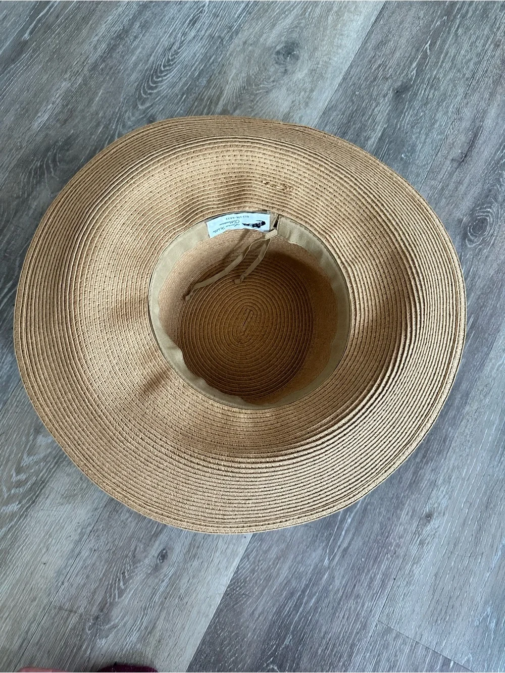 Custom made Straw Wide-Brim Sun Hat with Black Bow